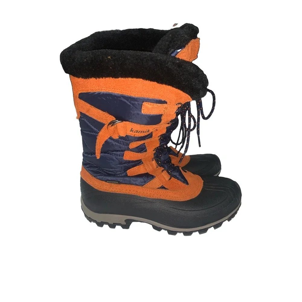 Kamik Women 8 SnowValley Insulated Waterproof Boots Mid Calf Faux Fur Thinsulate